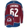 Colorado Avalanche Dresy Arturri Lehkonen 62 Adidas Stanley Cup 2022 Authentic - Pánské